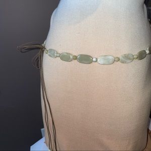 Beaded Belt Vintage beige